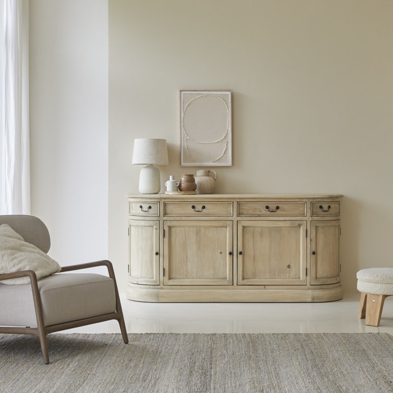 Celeste - Credenza in legno di pino da 180 cm