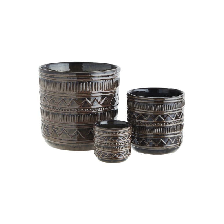 Ezio - Übertopf-Set aus Steingut